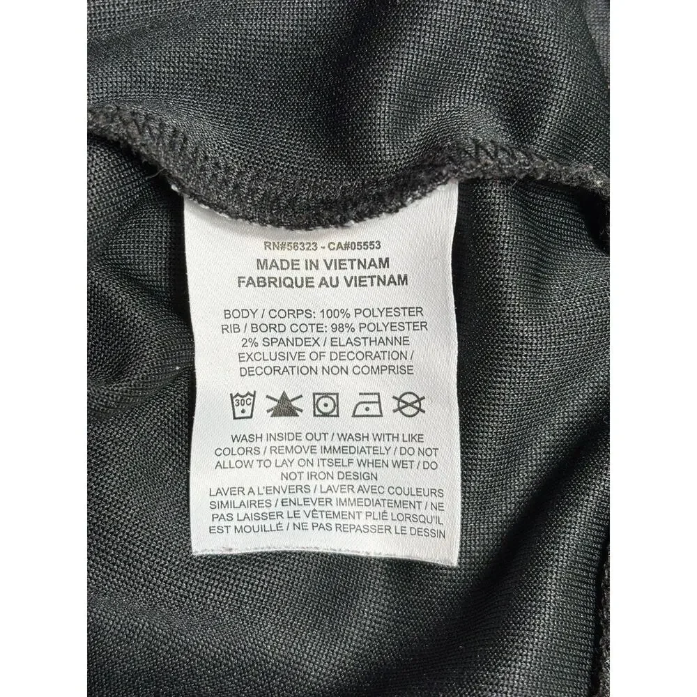 Nike Sweatshirt Mens Small Black Gold Chain Print Sleeve Crewneck BM3459-011